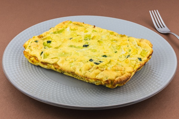 Frittata al forno con porri e zucchine