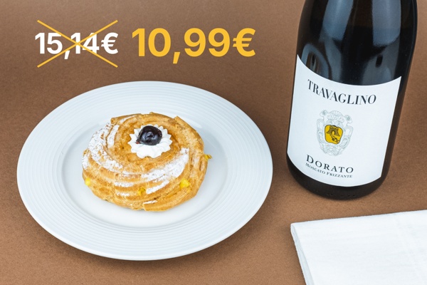 Dorato Moscato con zeppola in Omaggio