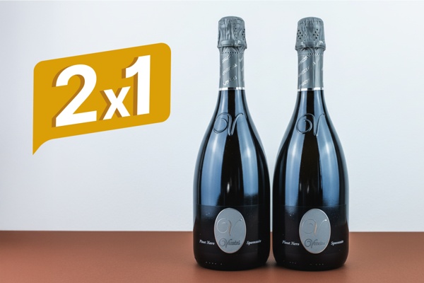 Offerta Spumante Pinot Nero Brut. 1 bottiglia + 1 in omaggio