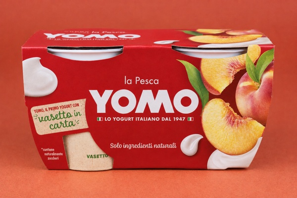 Yogurt Yomo intero alla pesca 2 vasetti da 125 g